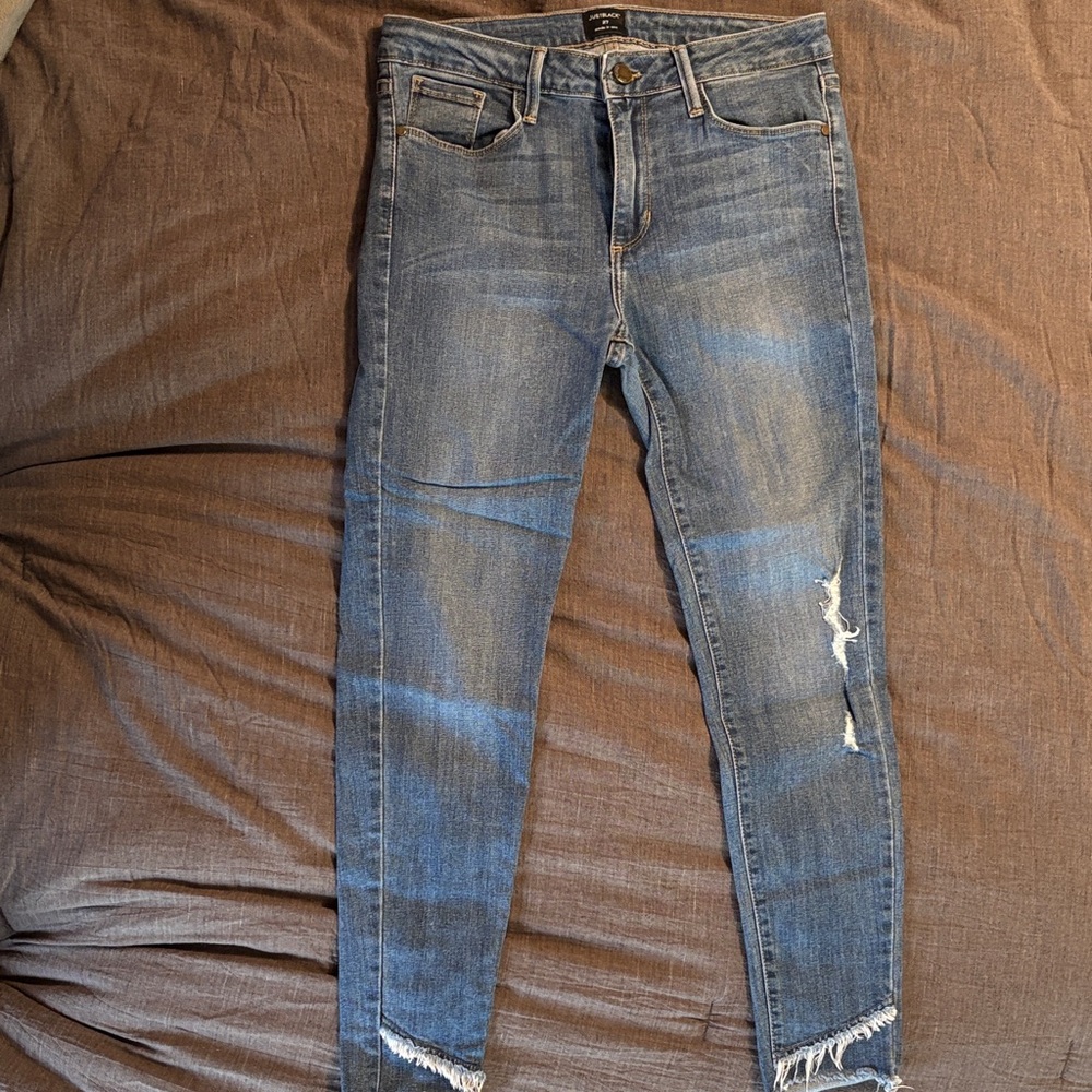 Just Black Women's Distressed Skinny Jeans - Blue